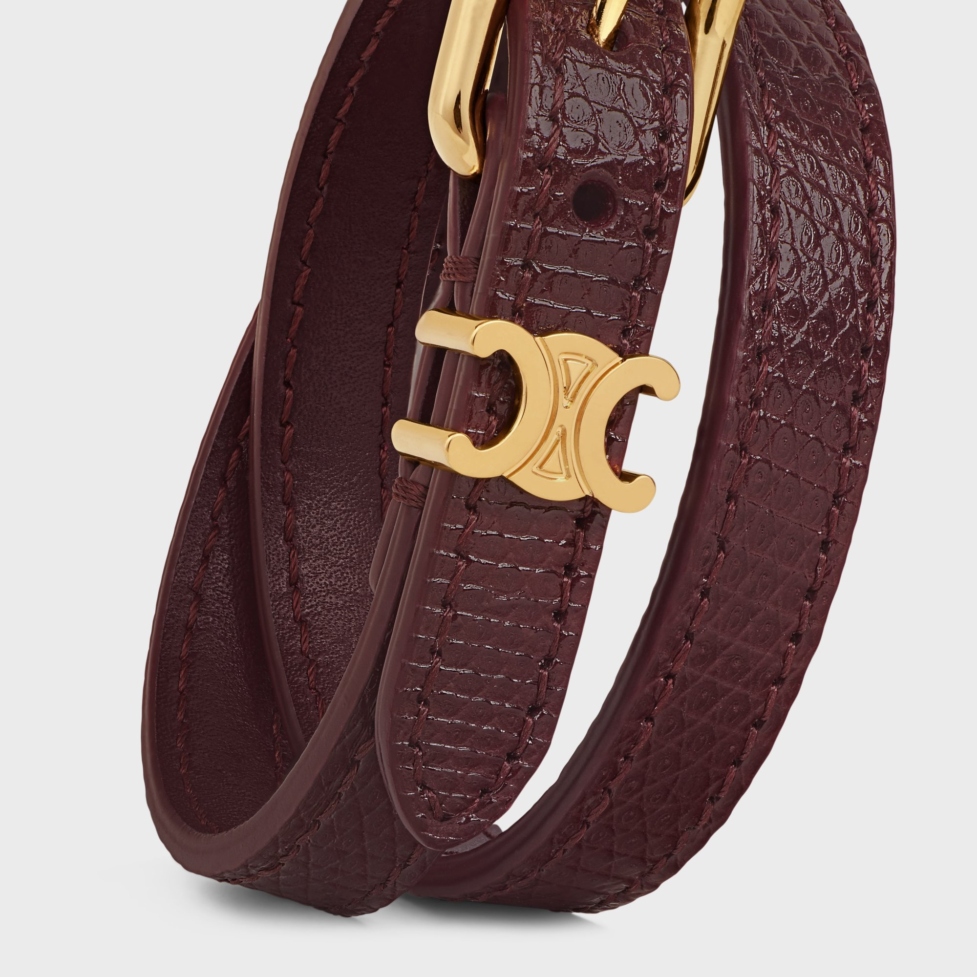 Celine Logo Bracelet In Red