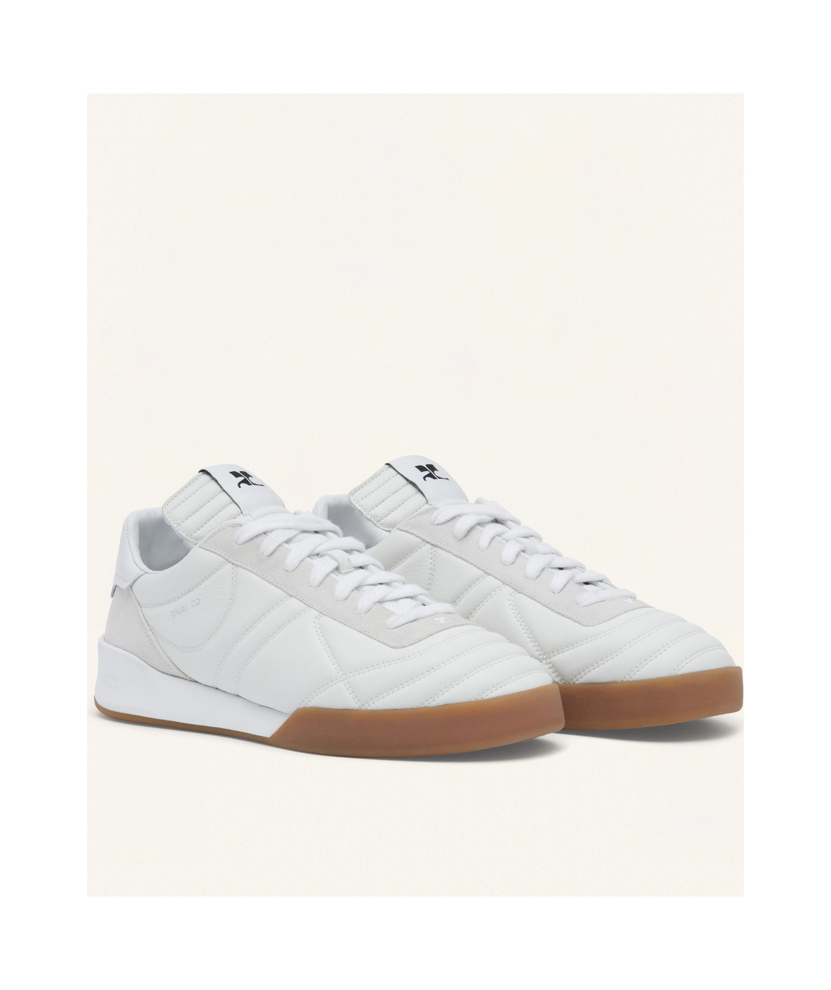 Courrèges Low-top Leather Sneakers In White