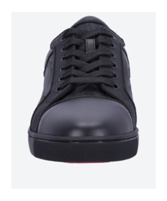 Christian Louboutin Louis Junior Suede And Leather-trimmed Ripstop Sneakers In Black