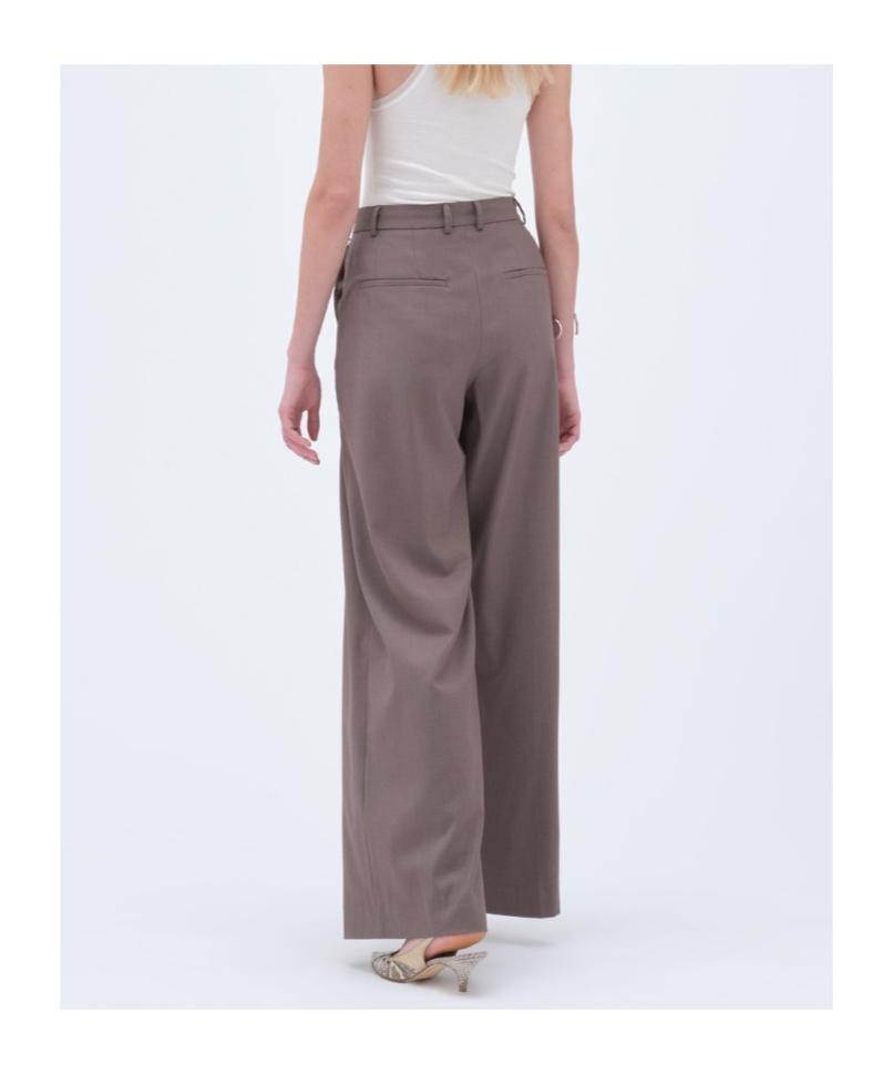 Remain Birger Christensen Wide Suiting Trousers In Gray