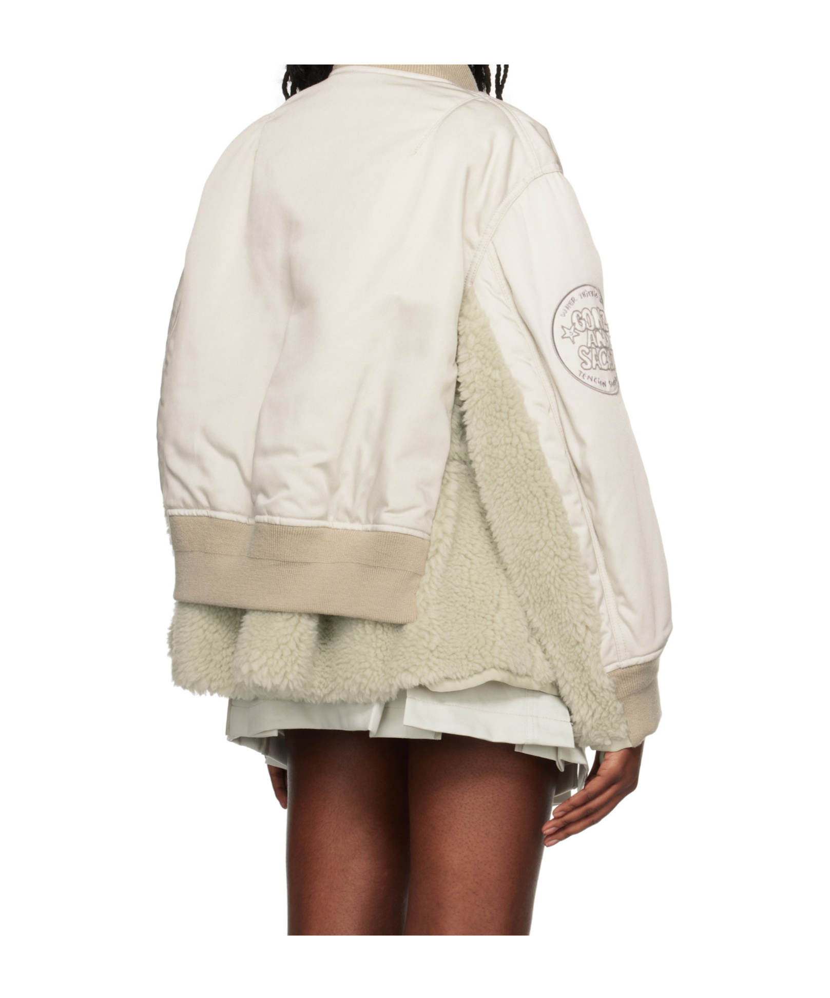 Sacai Long-sleeved Pilot Jacket In White