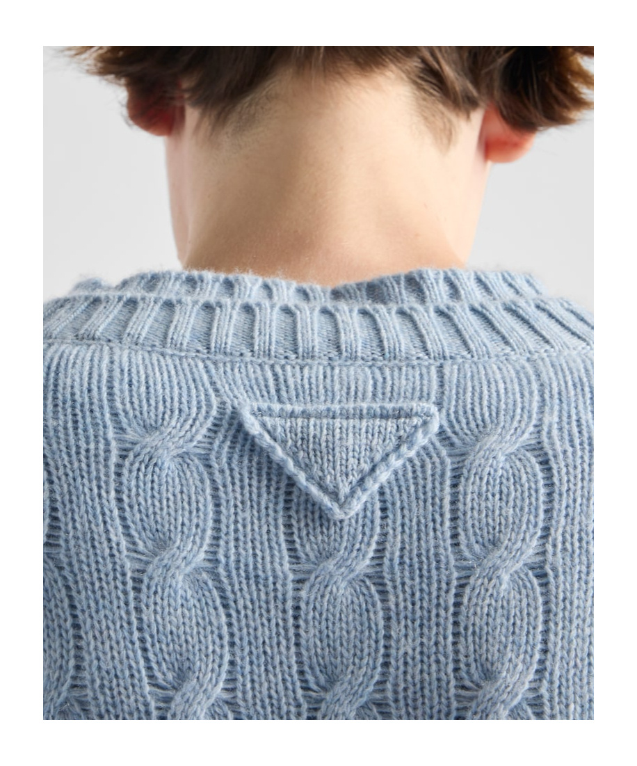 Prada Woman Blue Knitwear In Blue