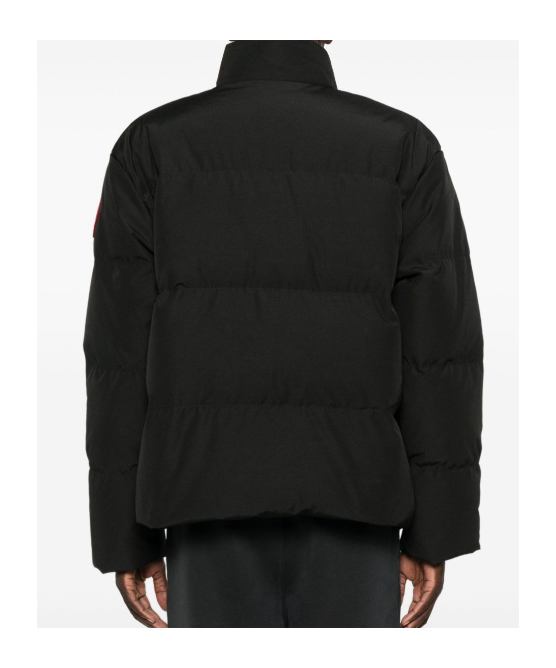 Canada Goose Bayview Logo Patch Down Jacket In Black