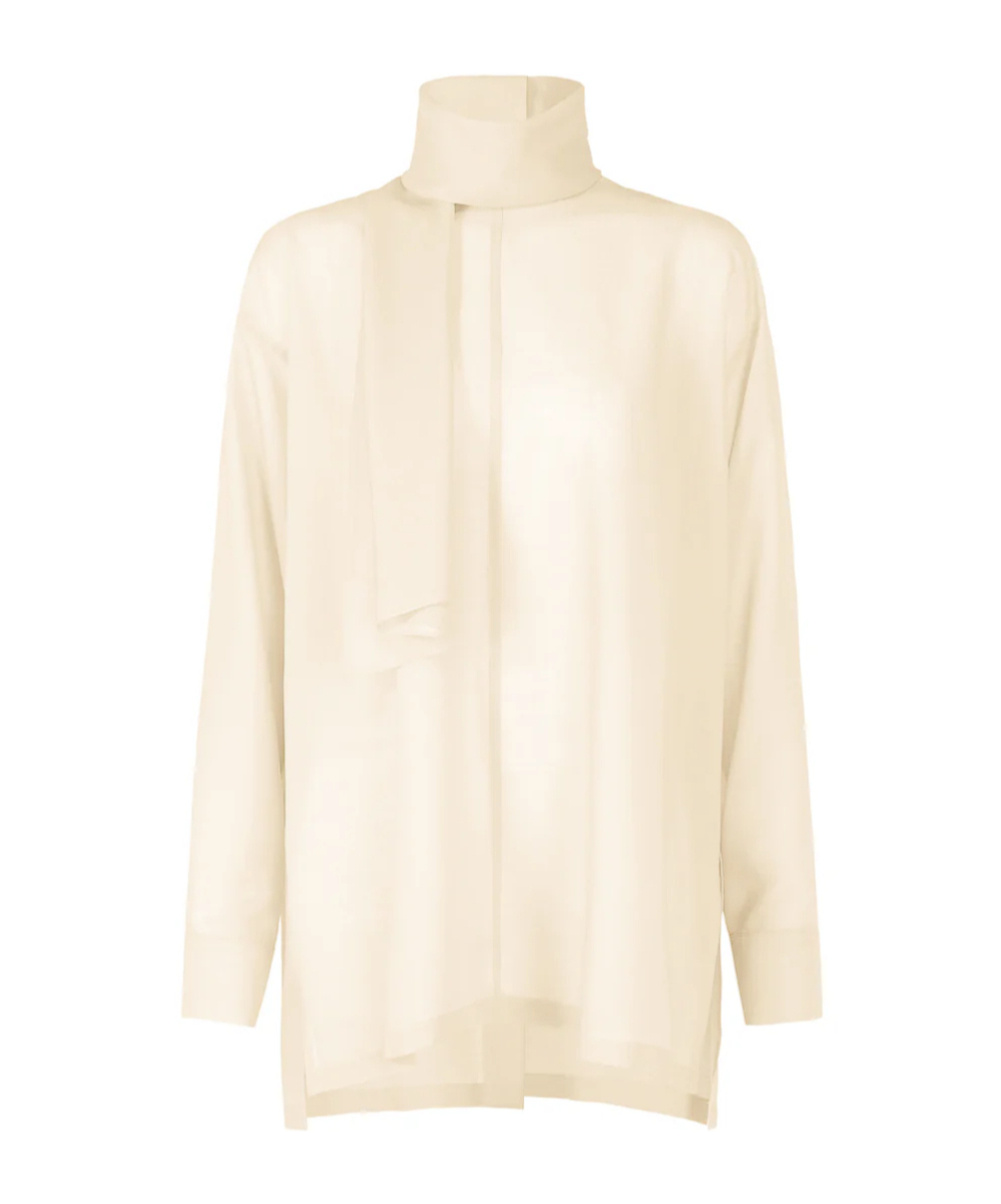 Issey Miyake Translucent Long-sleeved Shirt In White