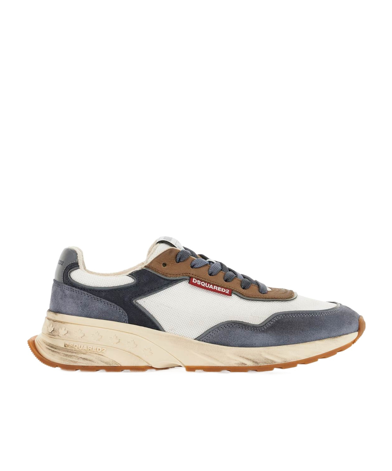 Dsquared2 Low Top Blue Denim Sneakers In Multicolor