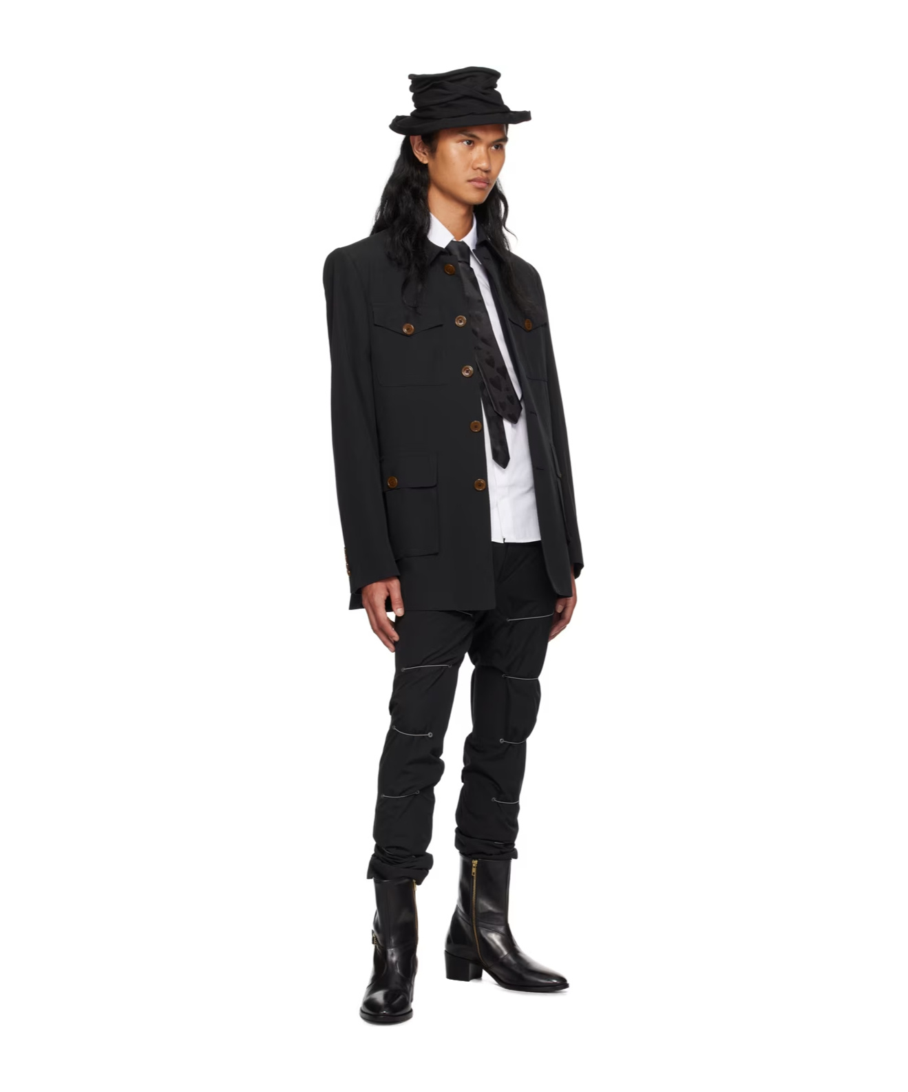 Vivienne Westwood High-waist Drawstring Casual Pants In Black
