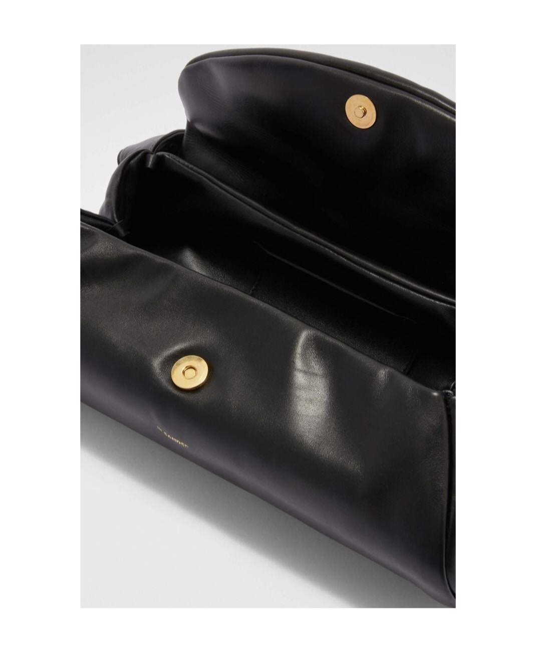 Jil Sander Small Cannolo Padded Shoulder Bag In Black