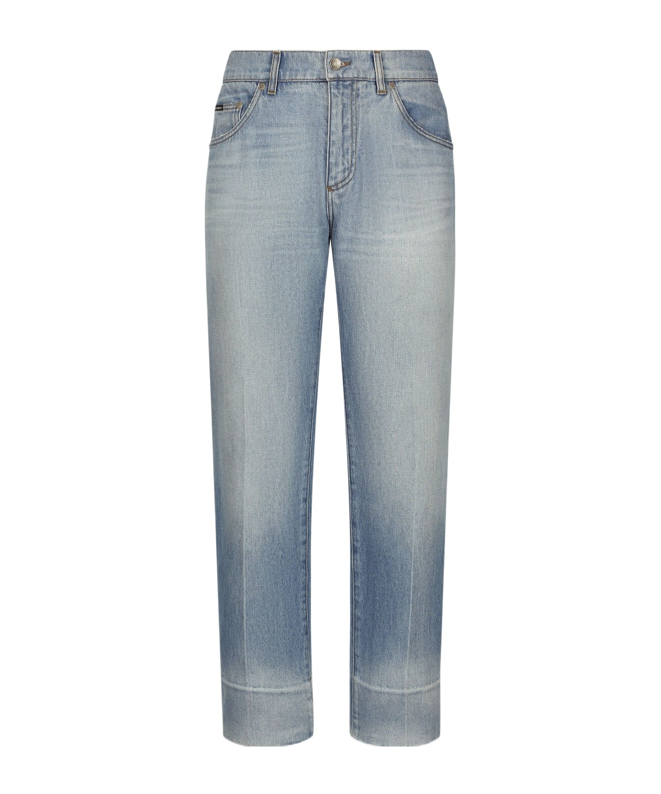 Dolce & Gabbana Classic Straight-legged Jeans In Blue