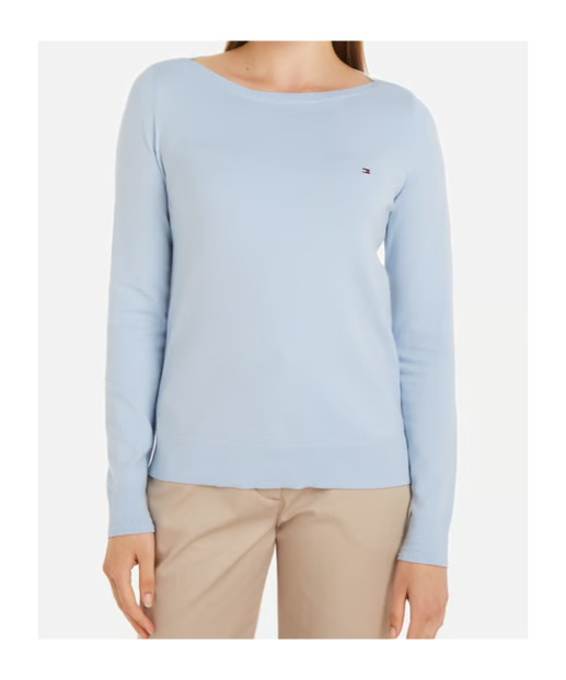 Shop Tommy Hilfiger Long-sleeved Sweater In Blue