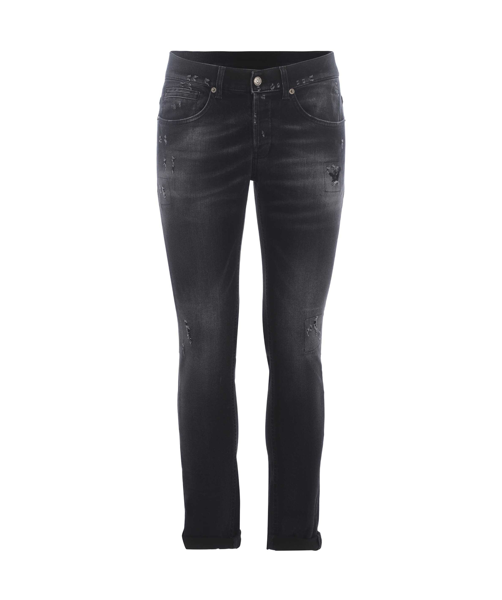 Dondup Straight Jeans Pants In Black