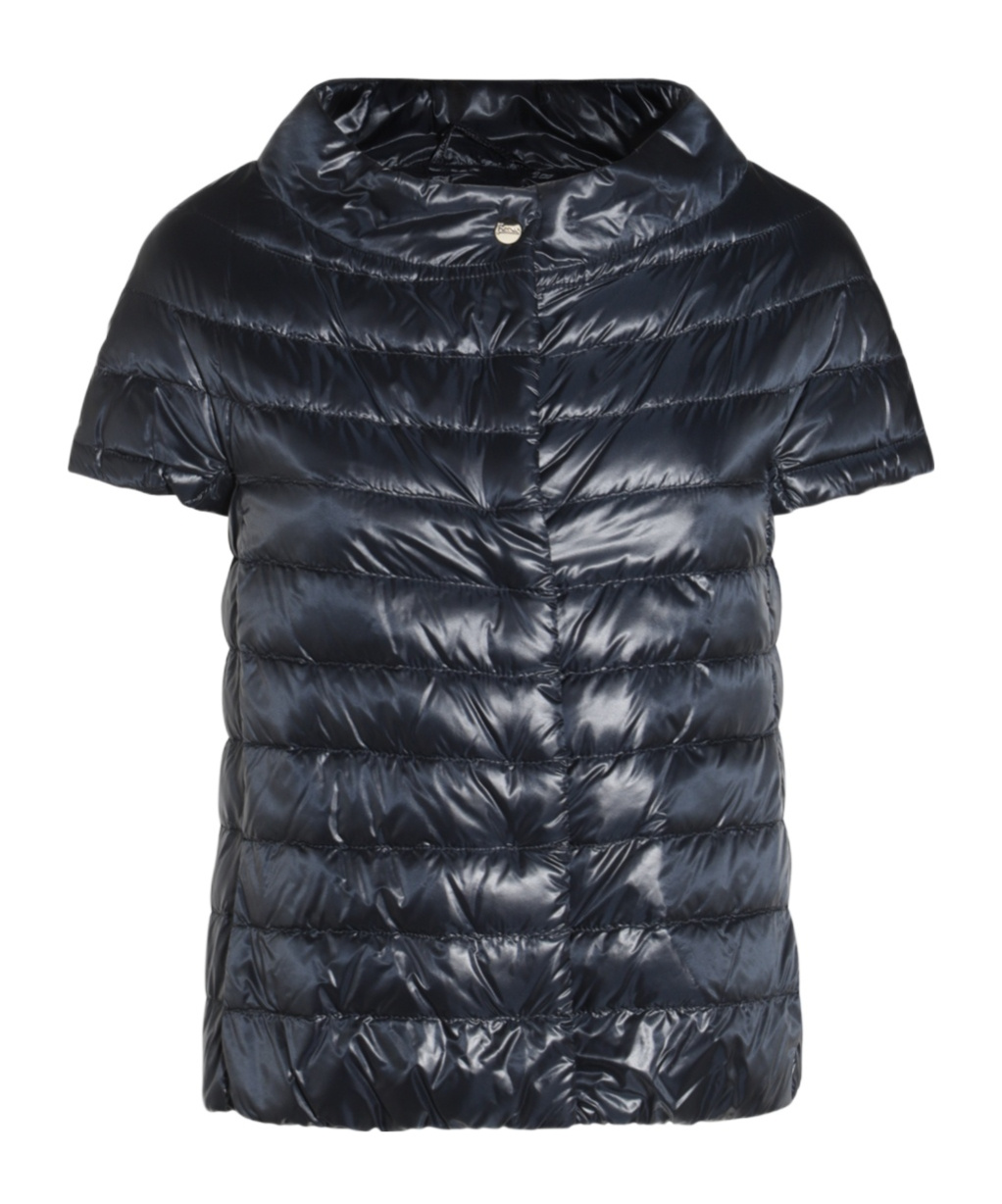 Herno Short-sleeved Down Jacket In Black