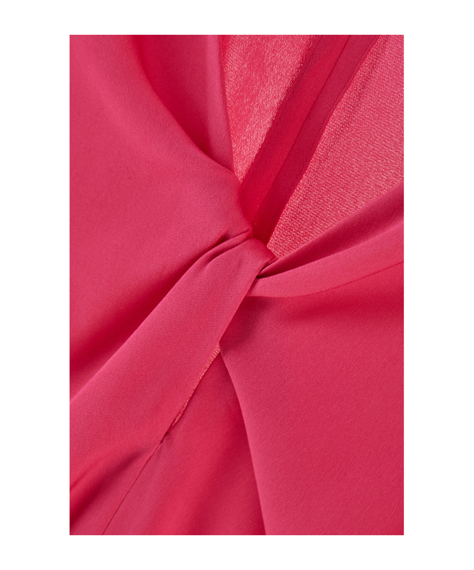 Hugo Boss Split-neck Silk-blend Blouse In Pink