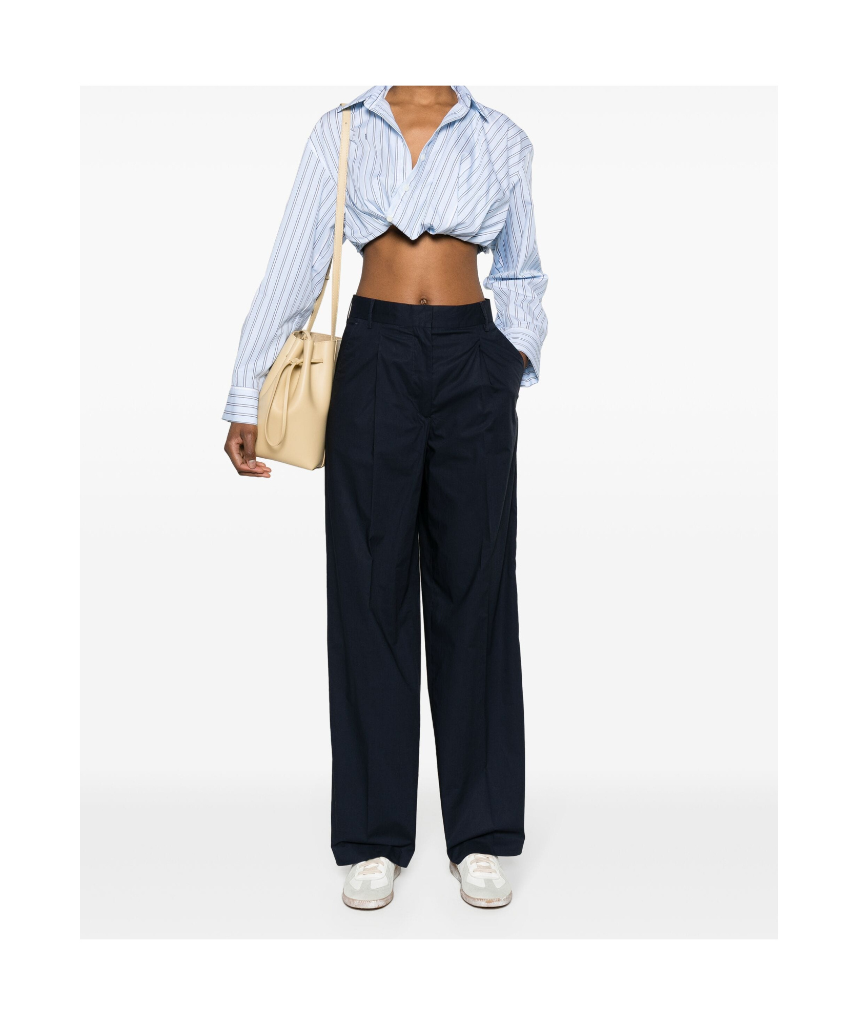 Officine Generale New Sophie Tailored Trousers In Blue