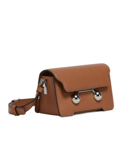Marni Trunkaroo Foldover-top Mini Shoulder Bag In Brown