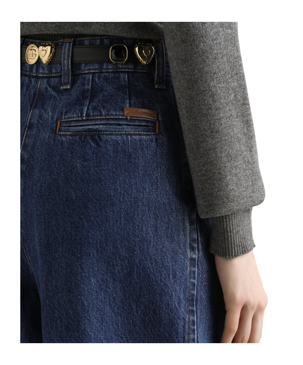 Dolce & Gabbana Straight Fit Trousers With 5 Pockets In Blue