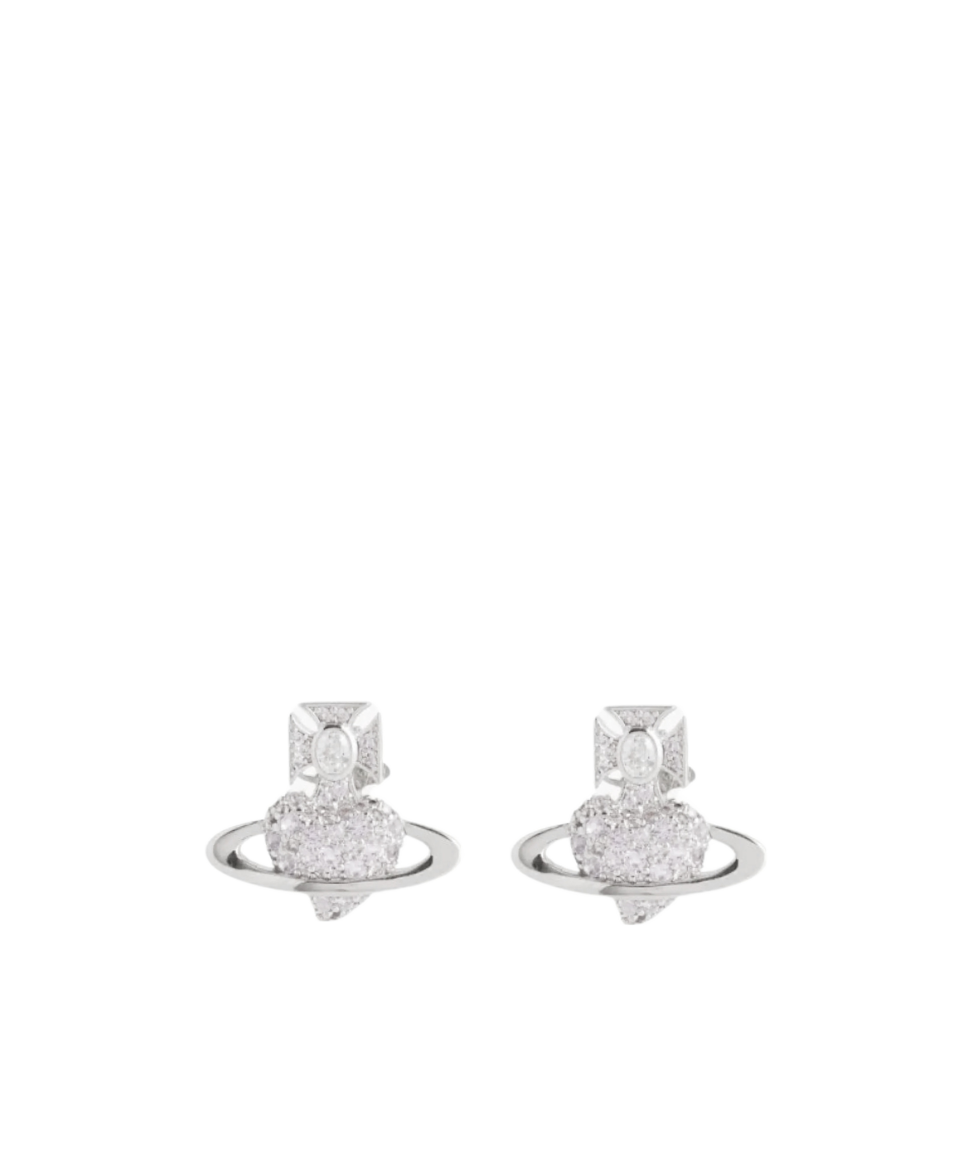 Vivienne Westwood Embellished Metal Agnatha Earrings In Metallic