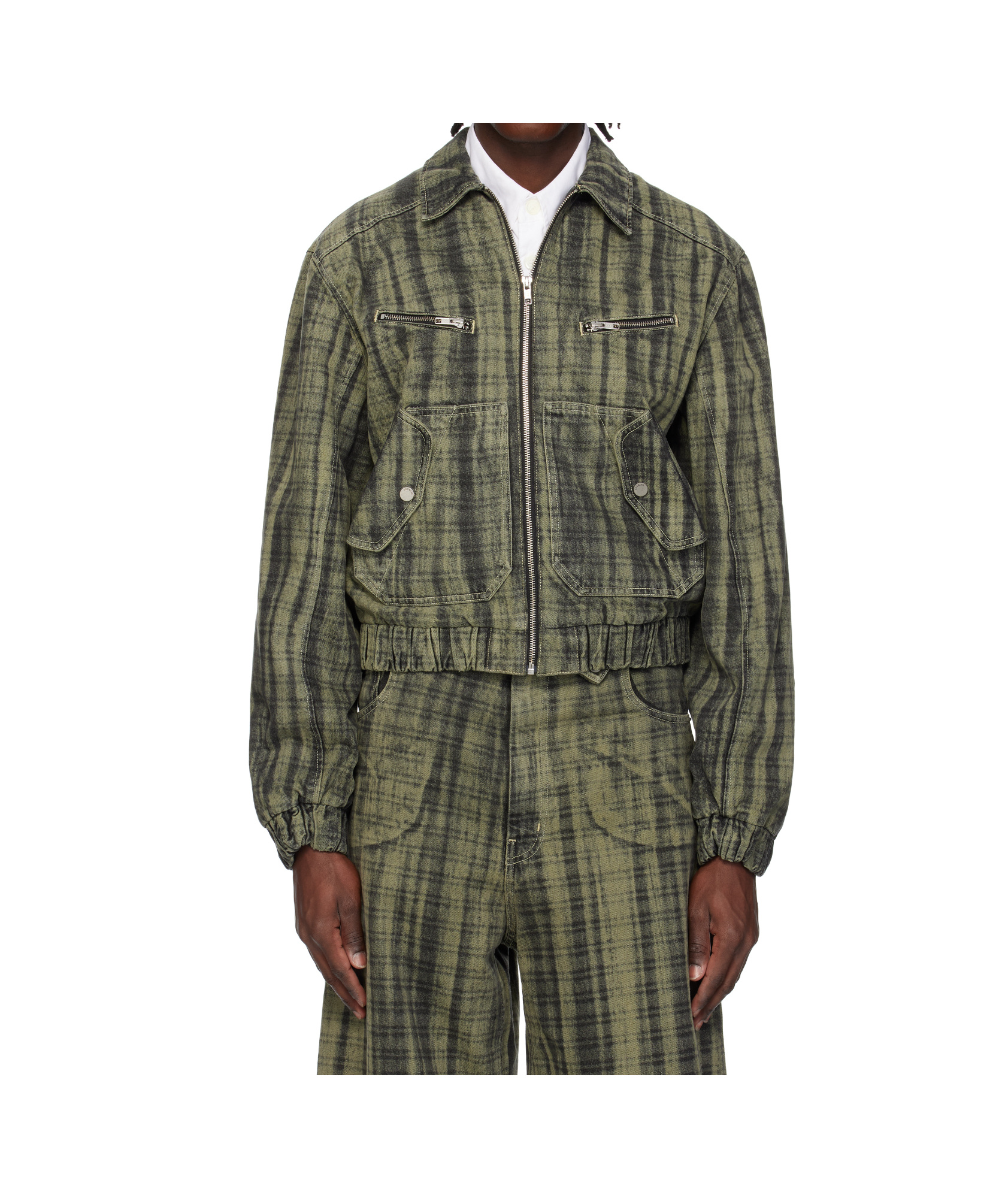 EGONLAB LINING DENIM BOMBER JACKET