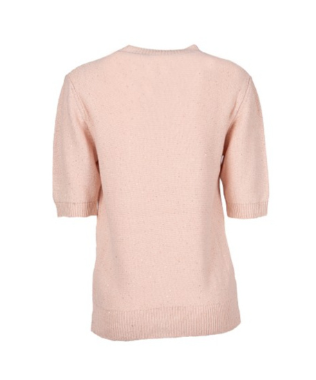 Fabiana Filippi Sequin-embellished Short-sleeve T-shirt In Nude