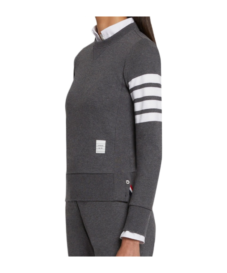 Thom Browne Crewneck Sweatshirt In Gray