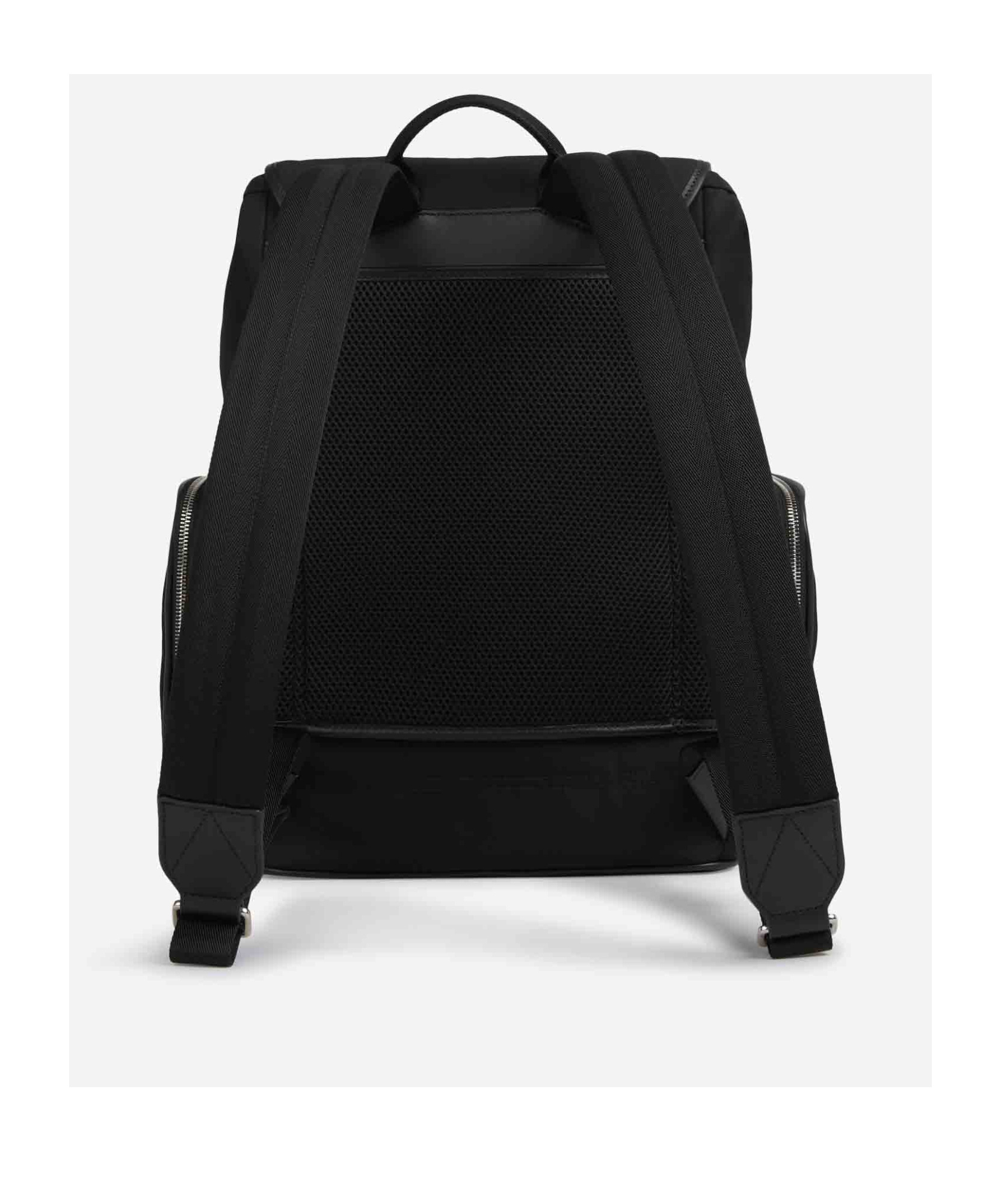 Bally Striped Backpack In Black