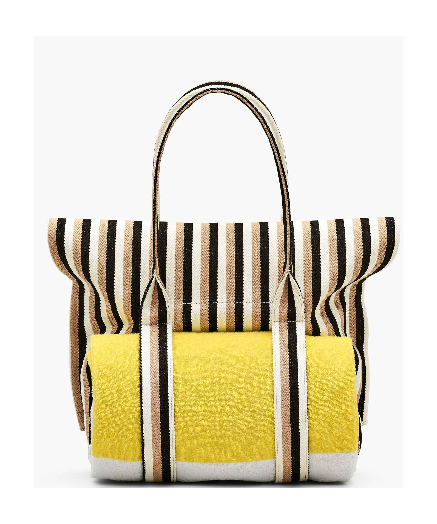 Marc Jacobs Striped Tote Bag In Nude