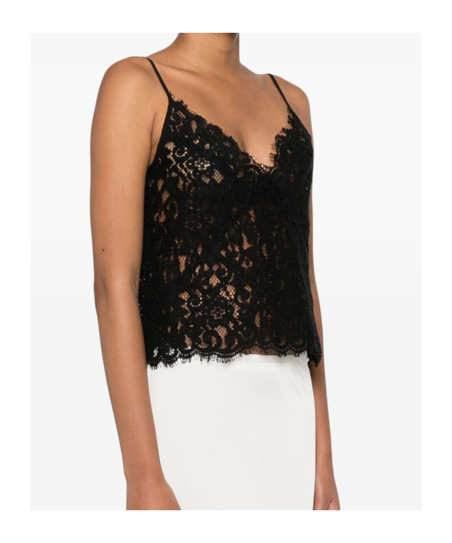 BLUMARINE FLORAL-LACE TANK TOP 