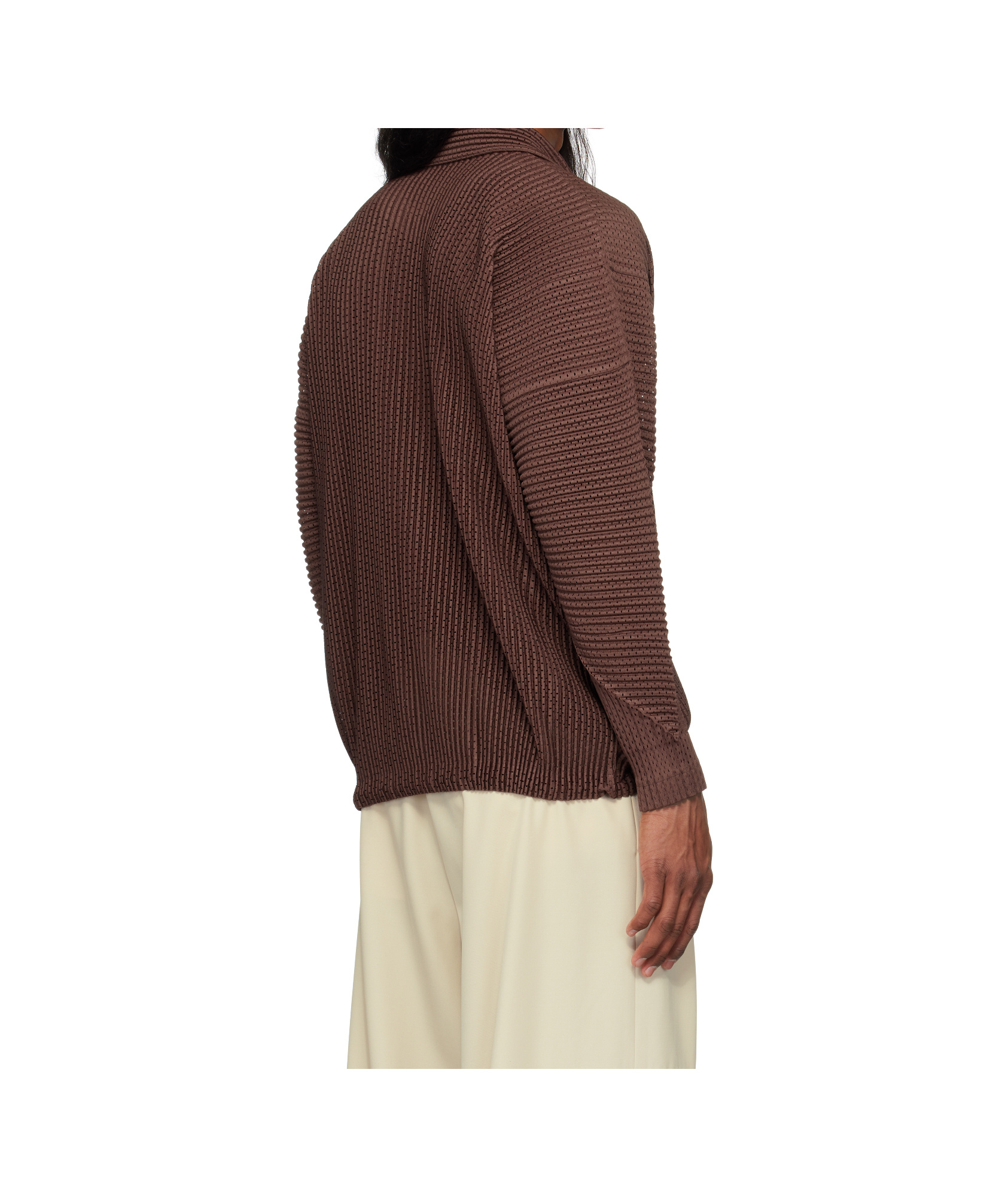 ISSEY MIYAKE BROWN OUTER MESH JACKET