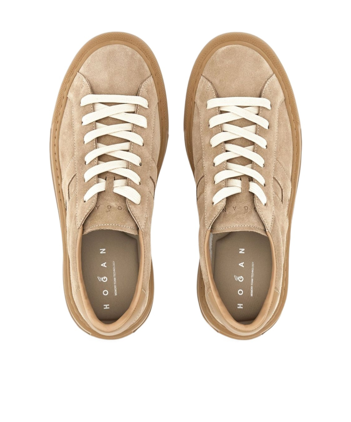 Hogan Low-top Suede Sneakers With Textured Sole In Brown