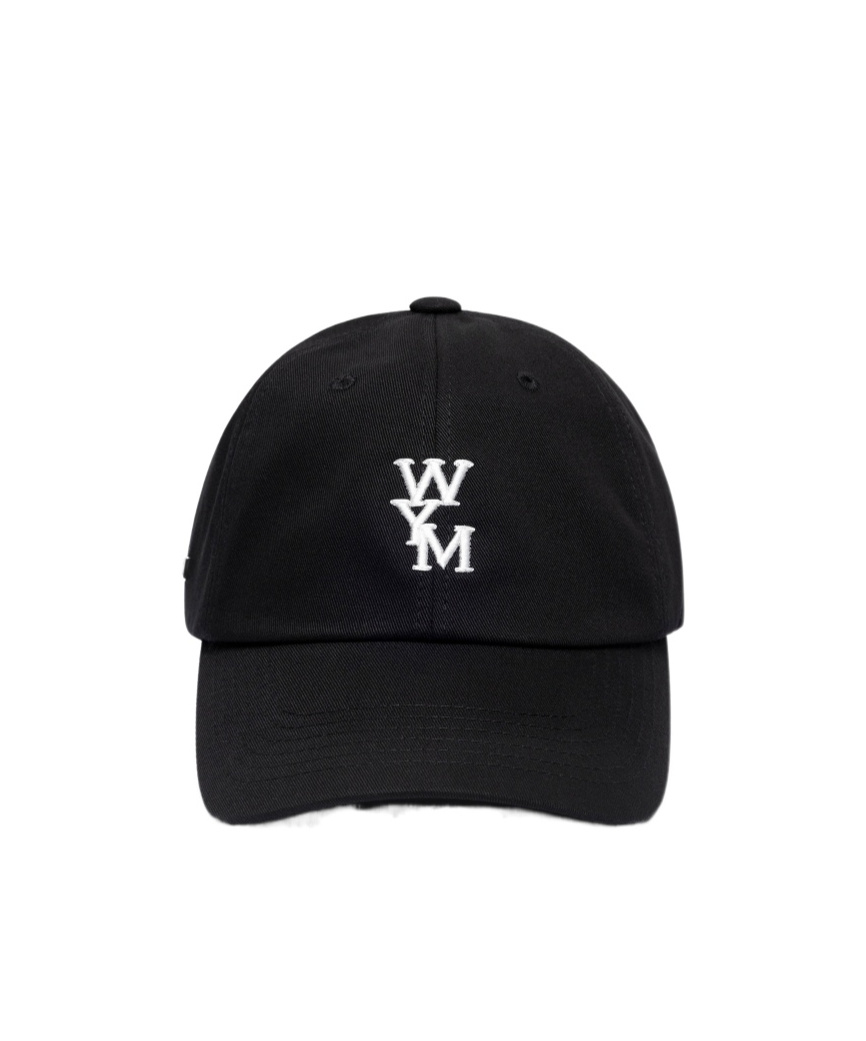 Wooyoungmi Black Baseball Cap With Logo Print On The Front And Logo Lettering On The Rear In Black