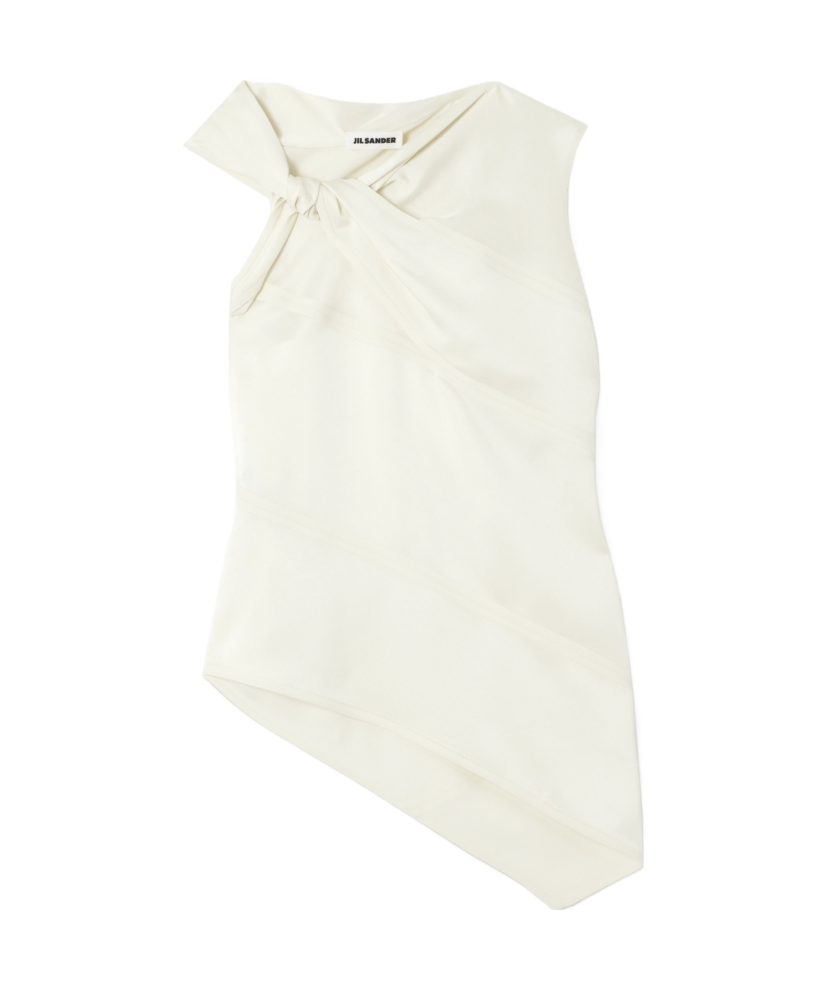 Shop Jil Sander Asymmetrical Knot Top In White