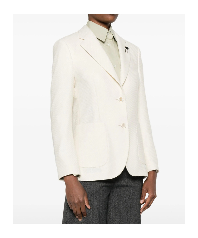 Lardini Single-breasted Blazer In White