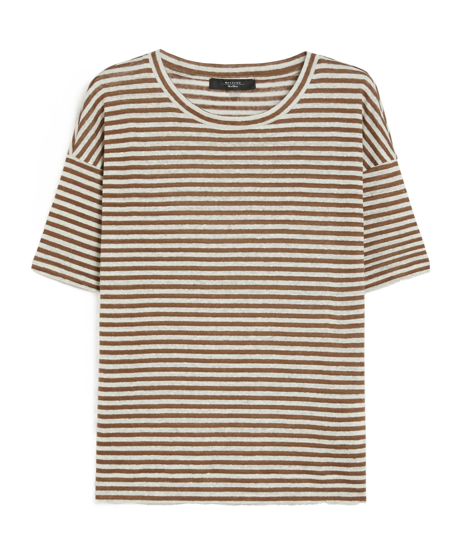 Weekend Max Mara Linen Jersey Blouse In Brown