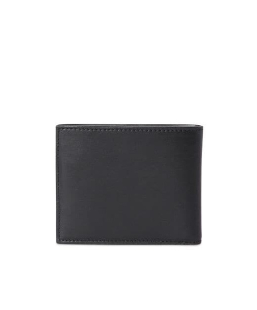 Off-white Quote Leather Bi-fold Wallet In Black