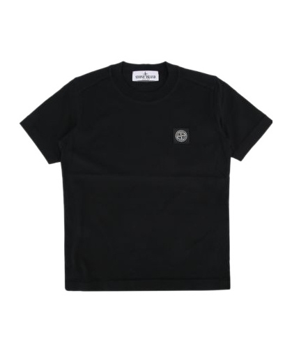 Stone Island Junior Compass-patch Crewneck T-shirt In Black
