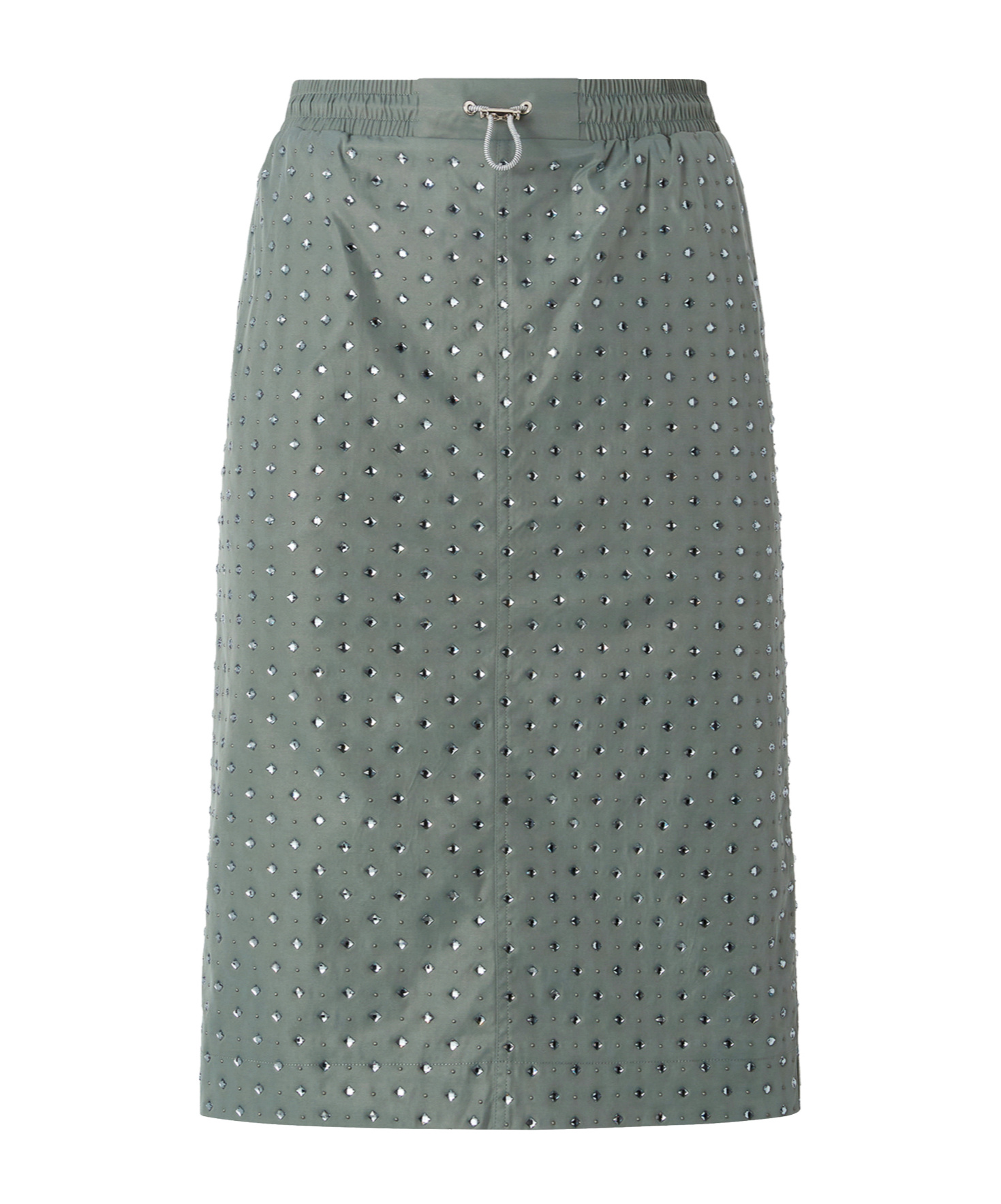 Pinko Alona Embellished Midi Skirt In Green