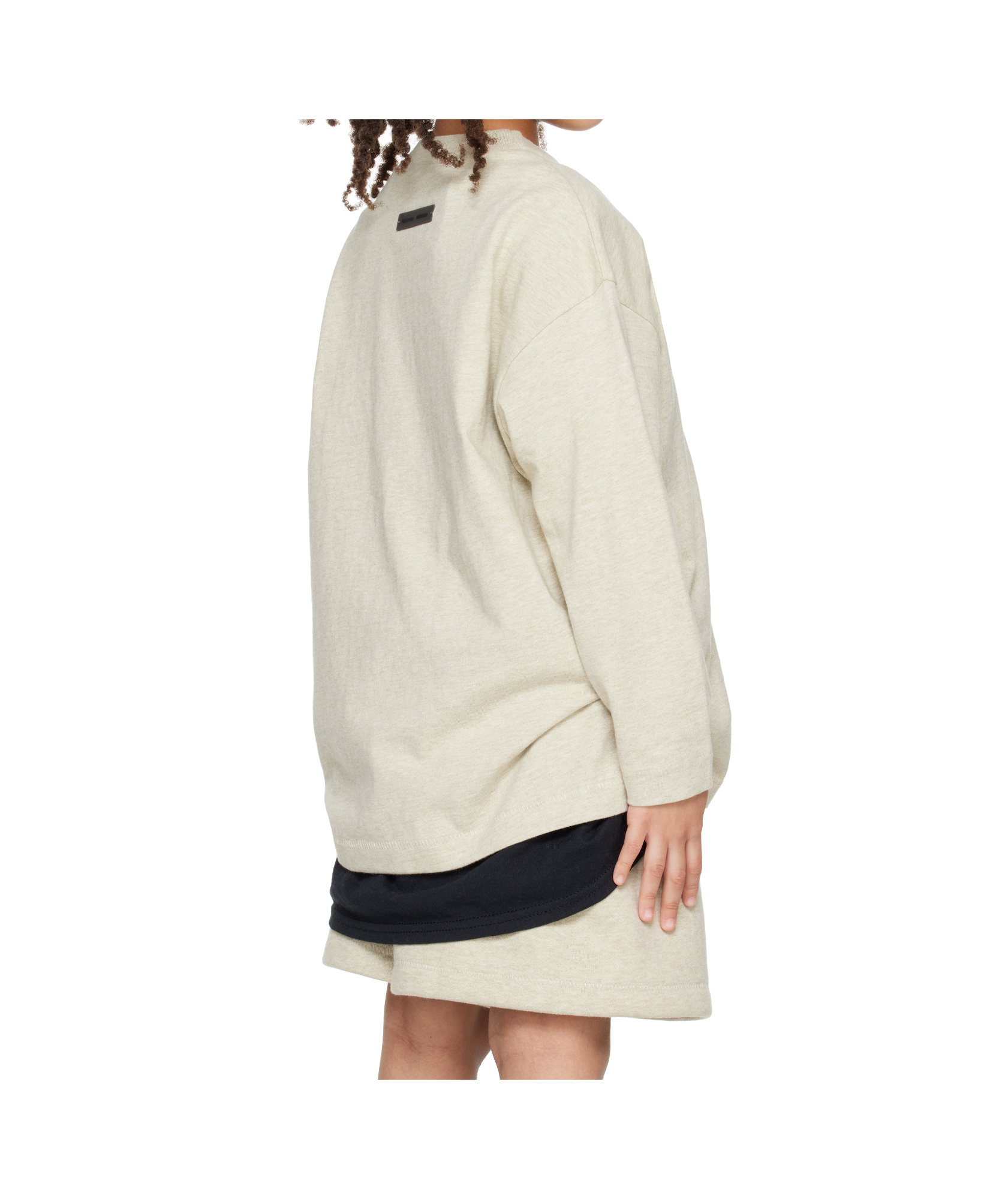 Essentials Kids Beige Classic Long Sleeve T-shirt In Neutral