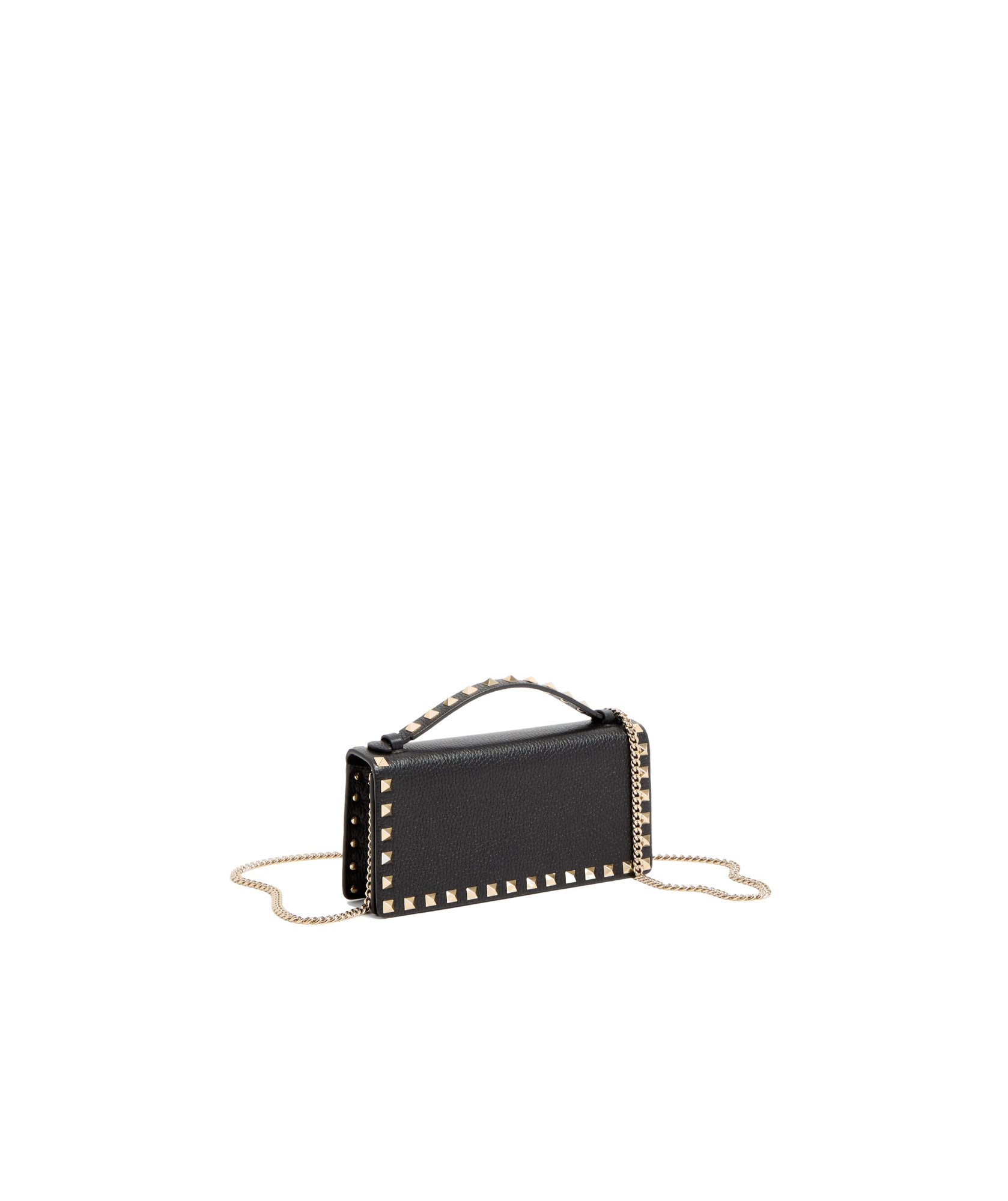 Valentino Rockstud Wallet-on-chain In Black