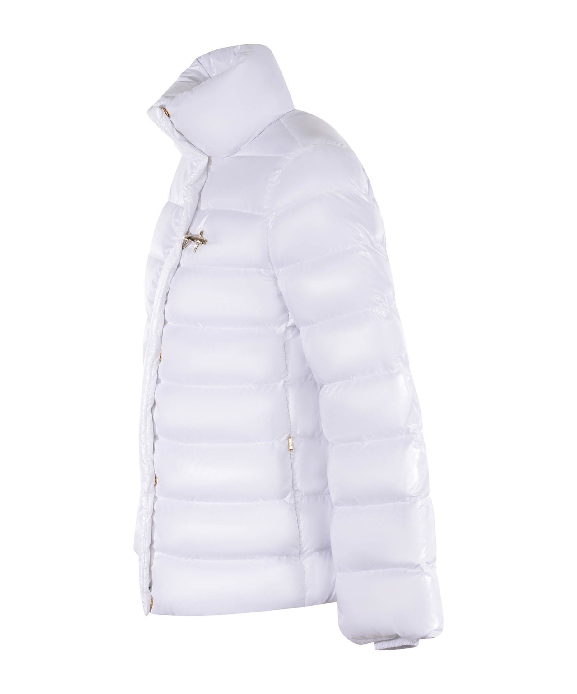 Fay High-necked Fluffy Down Jacket In White