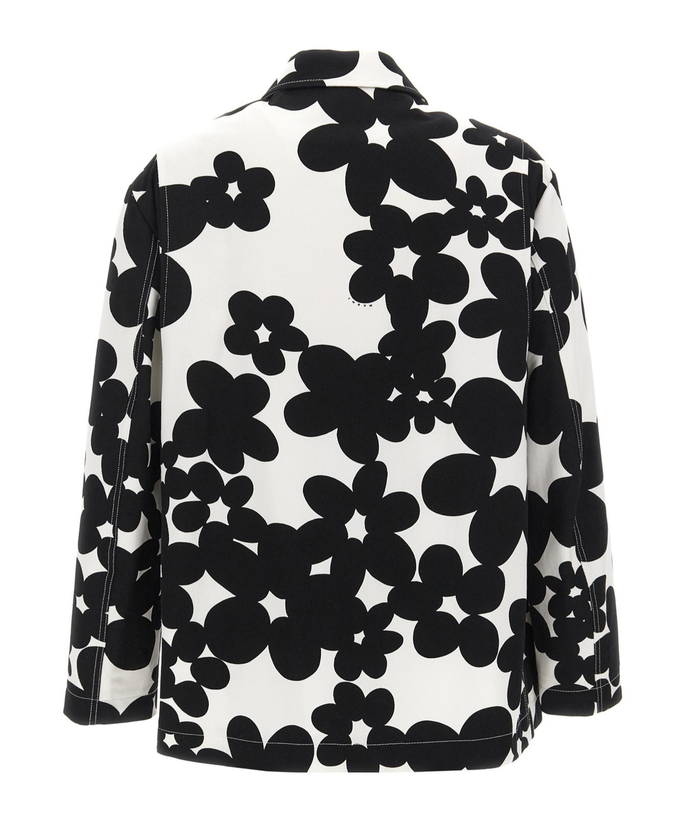 Marni 'floral Bloom' Jacket With Front Pockets In Black