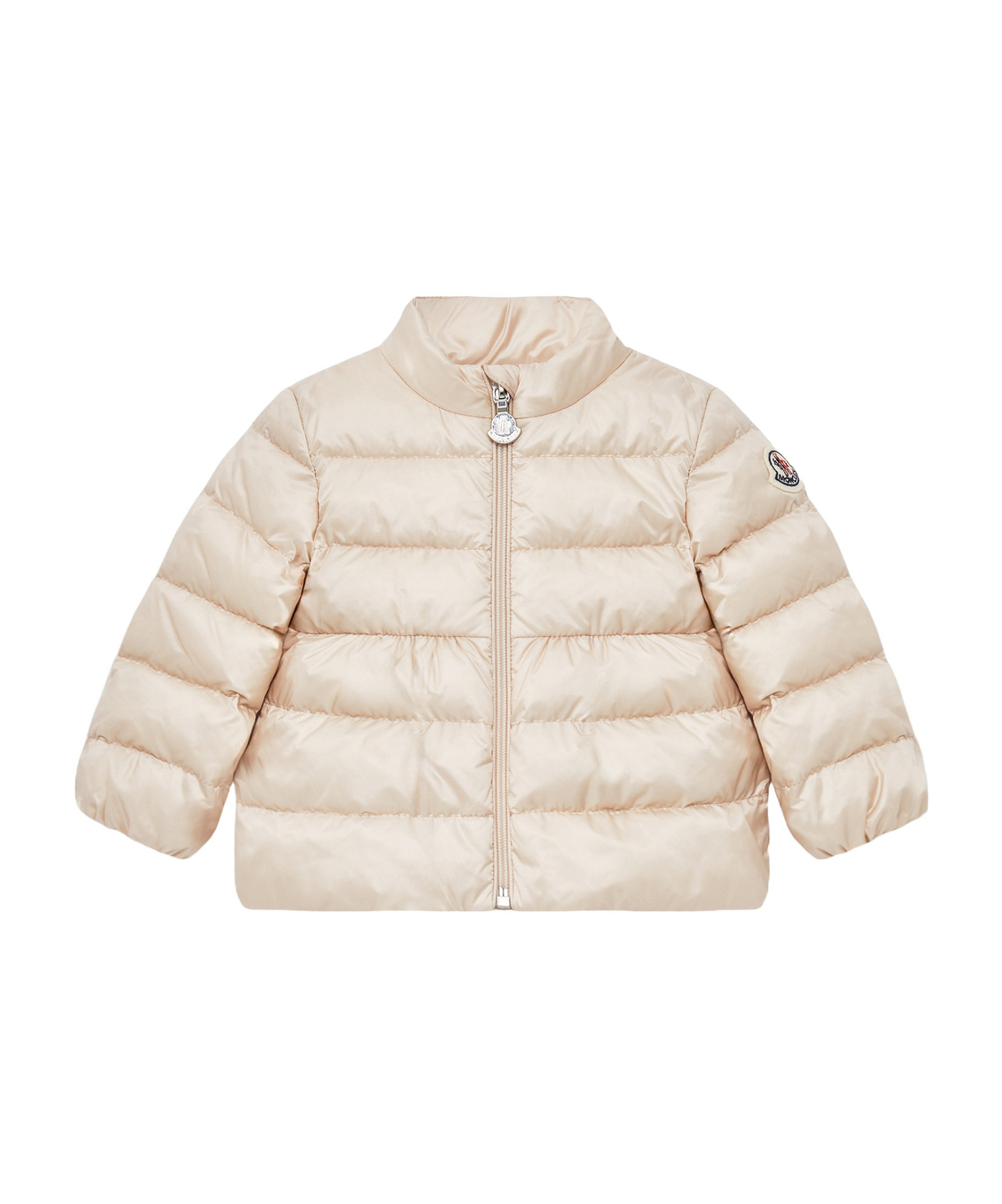 Moncler Long-sleeved Down Jacket In Nude