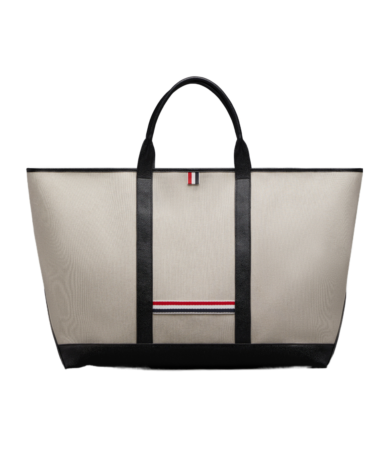 Thom Browne Rwb-stripe Tote Bag In Nude