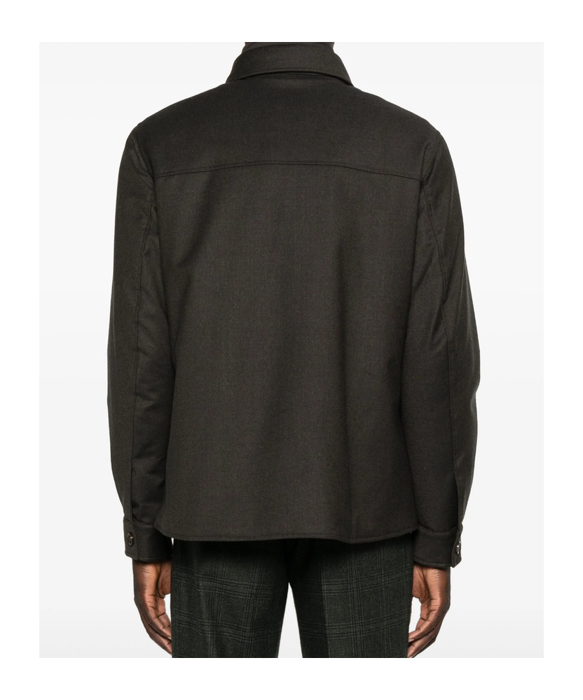 Moorer Long-sleeved Casual Jacket In Brown