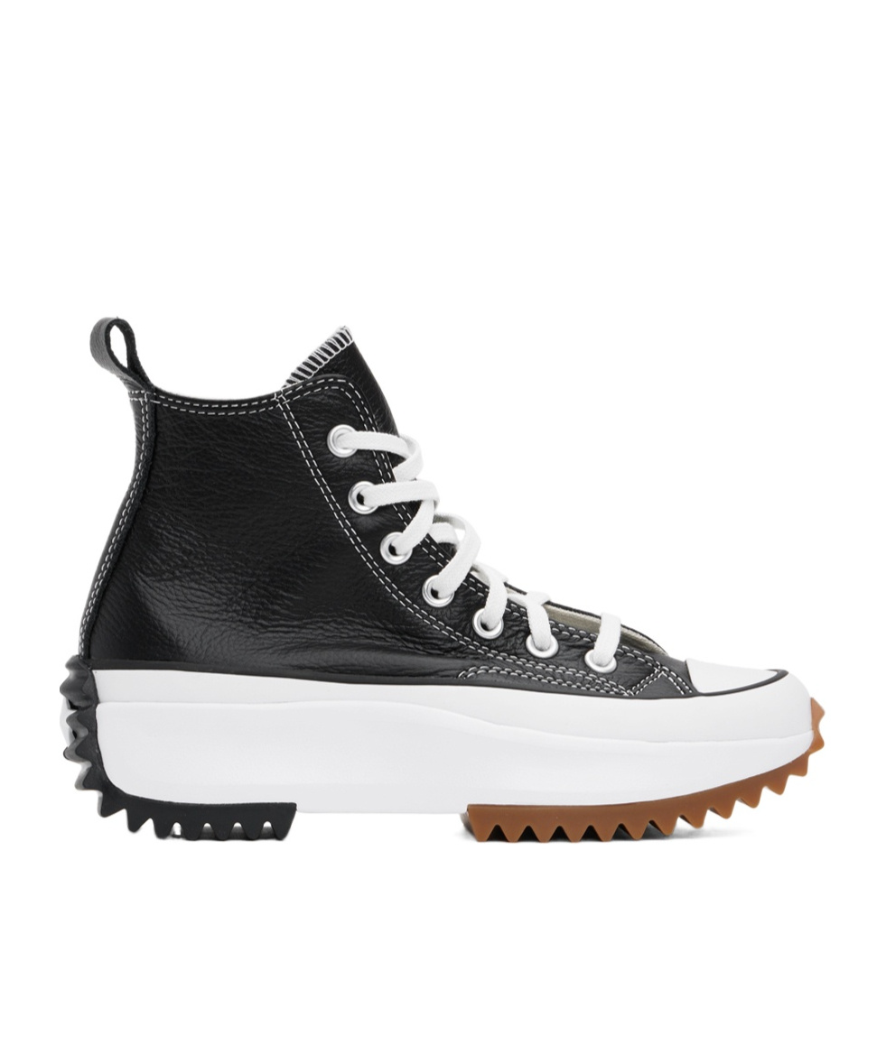 Converse Run Star Hike Hi Platform Sole Casual Sneakers In Black