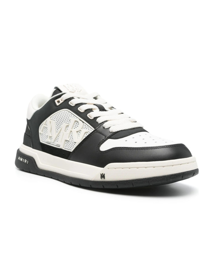 Amiri 'ma Quand' Black And White Low Top Sneakers With Logo Patch On The Tongue And Logo Lettering On The In White