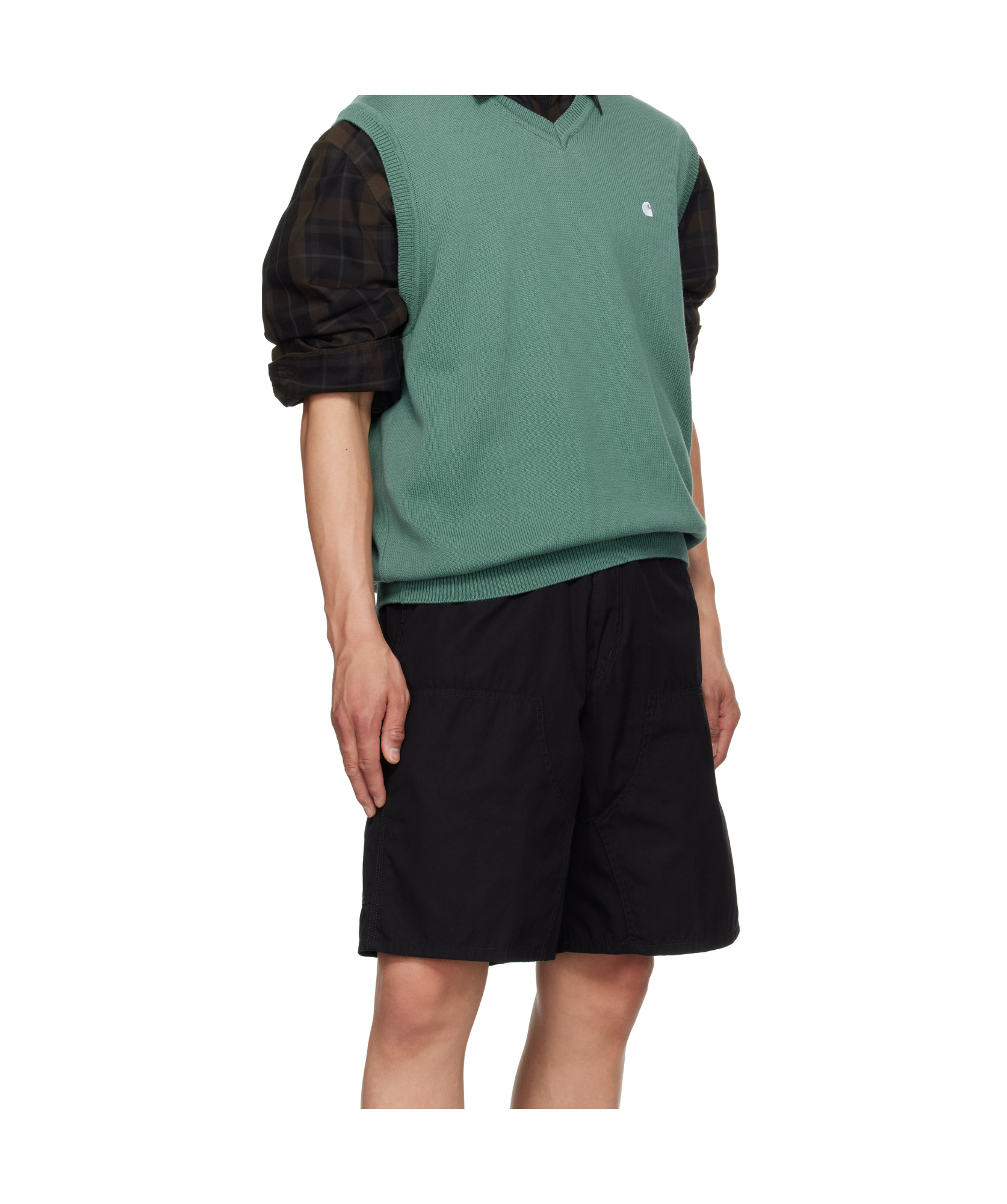Carhartt Regular Waist Relaxed Fit Single Knee Shorts In Black