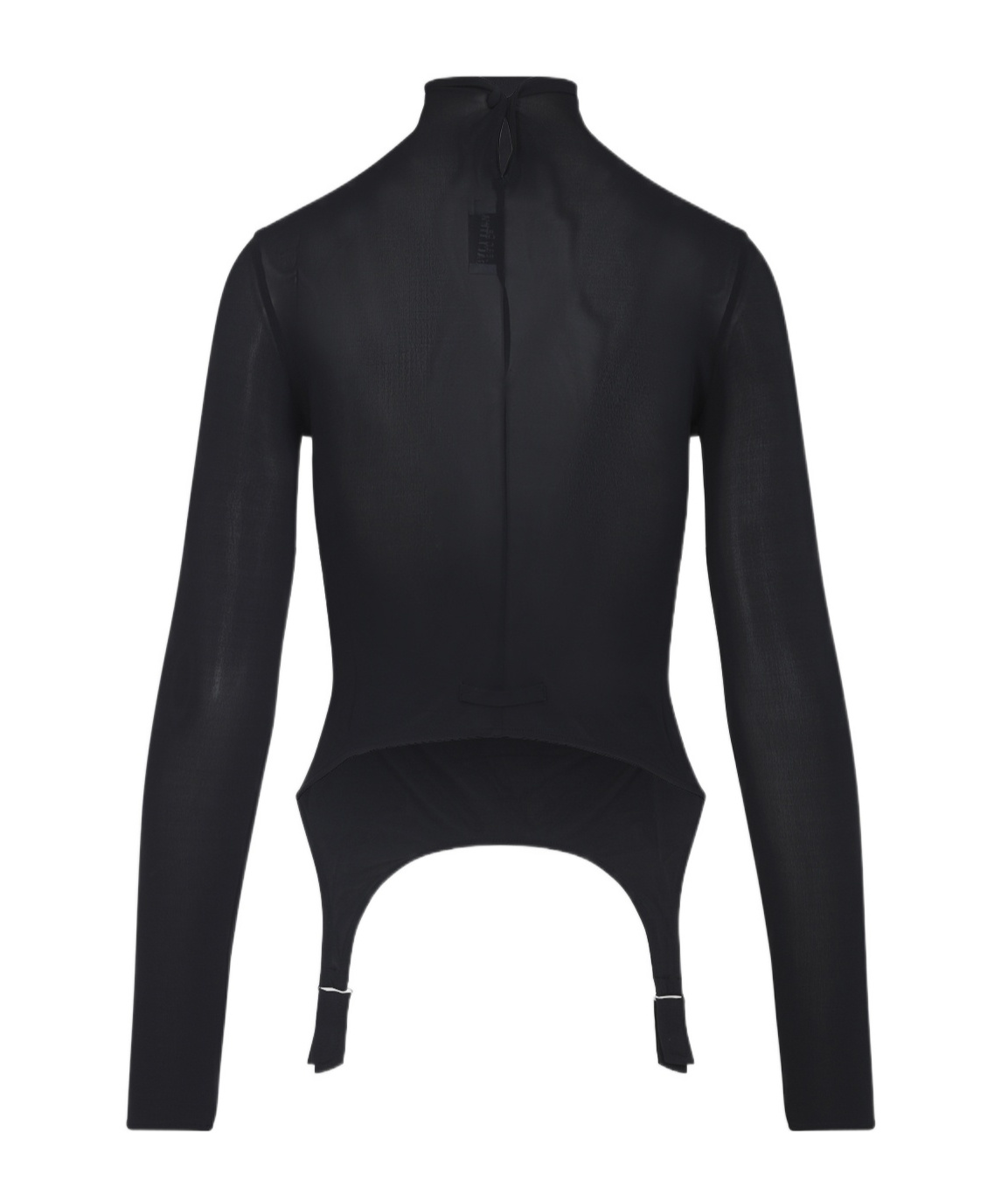 Jean Paul Gaultier Lingerie-inspired Garter Top In Stretch Rayon In Black
