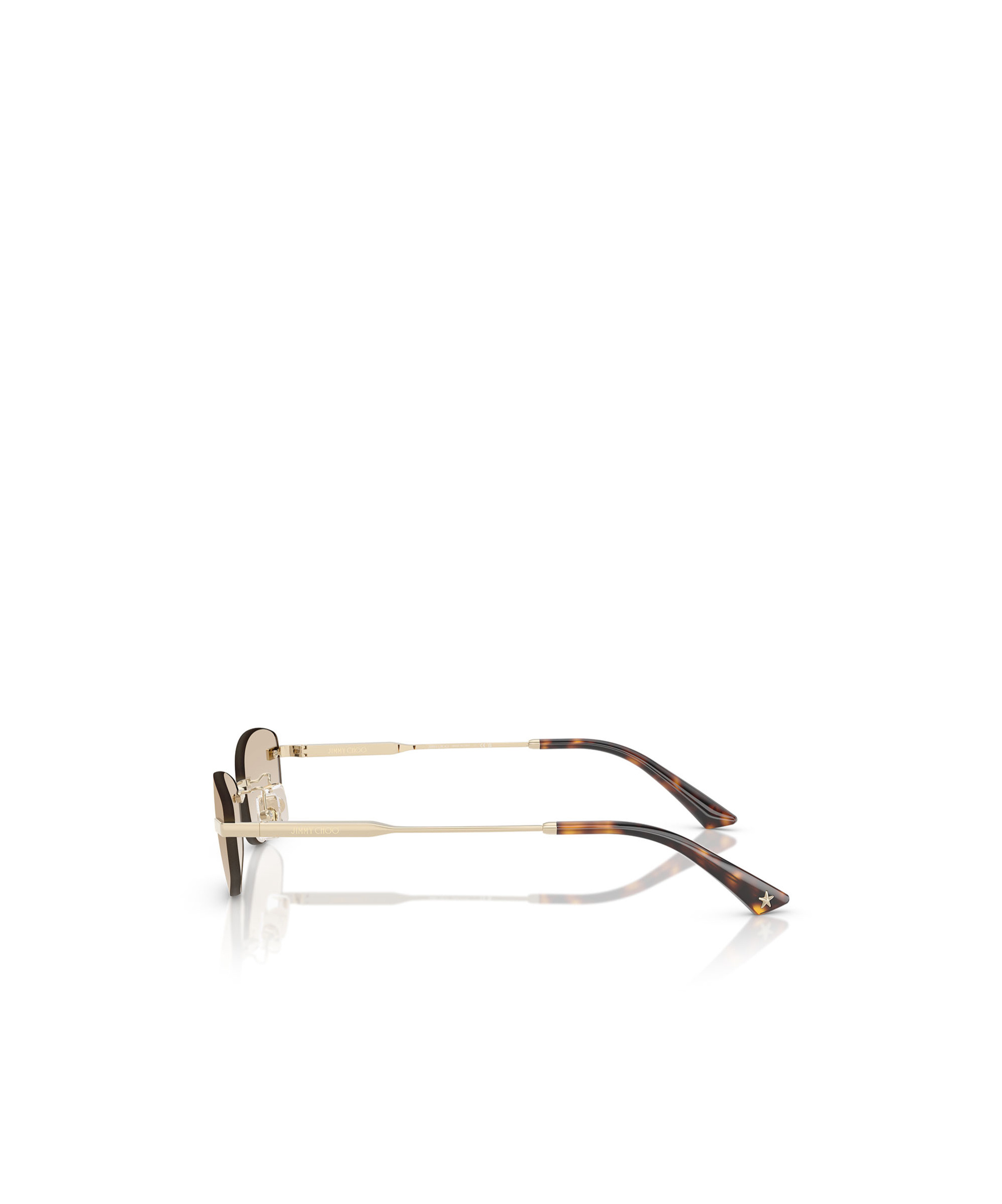 Jimmy Choo Elliptical Sunglasses In Nude