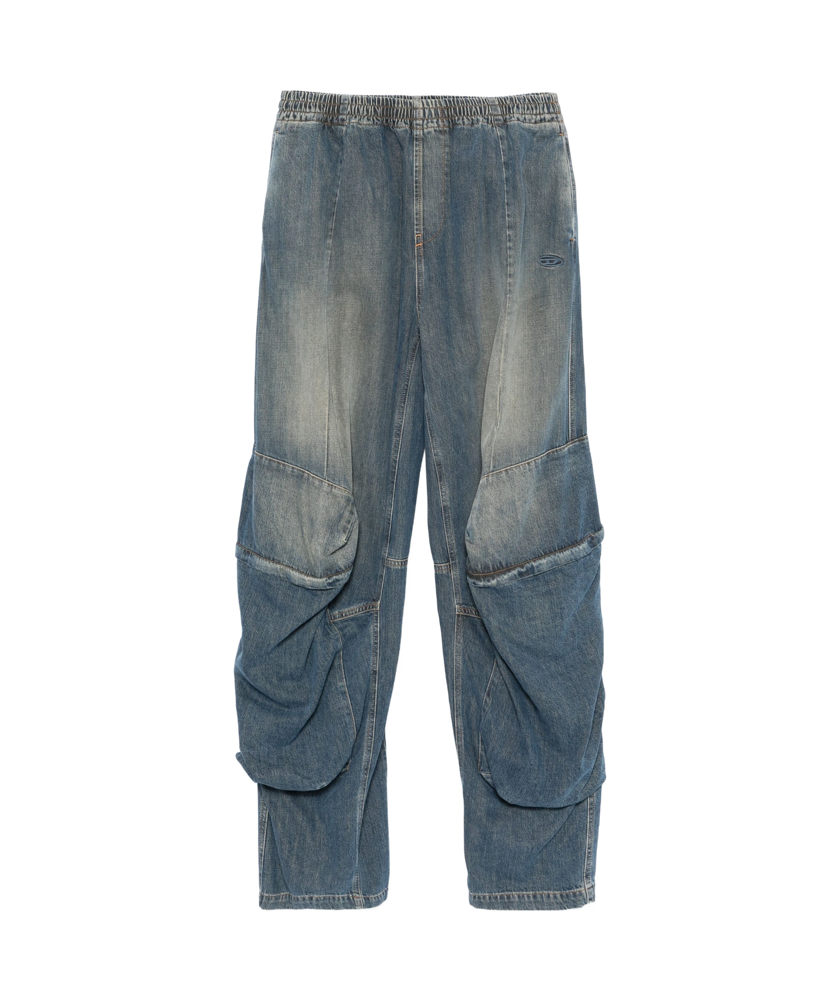 Diesel D-para-short-fsf Cropped Jeans In Gray