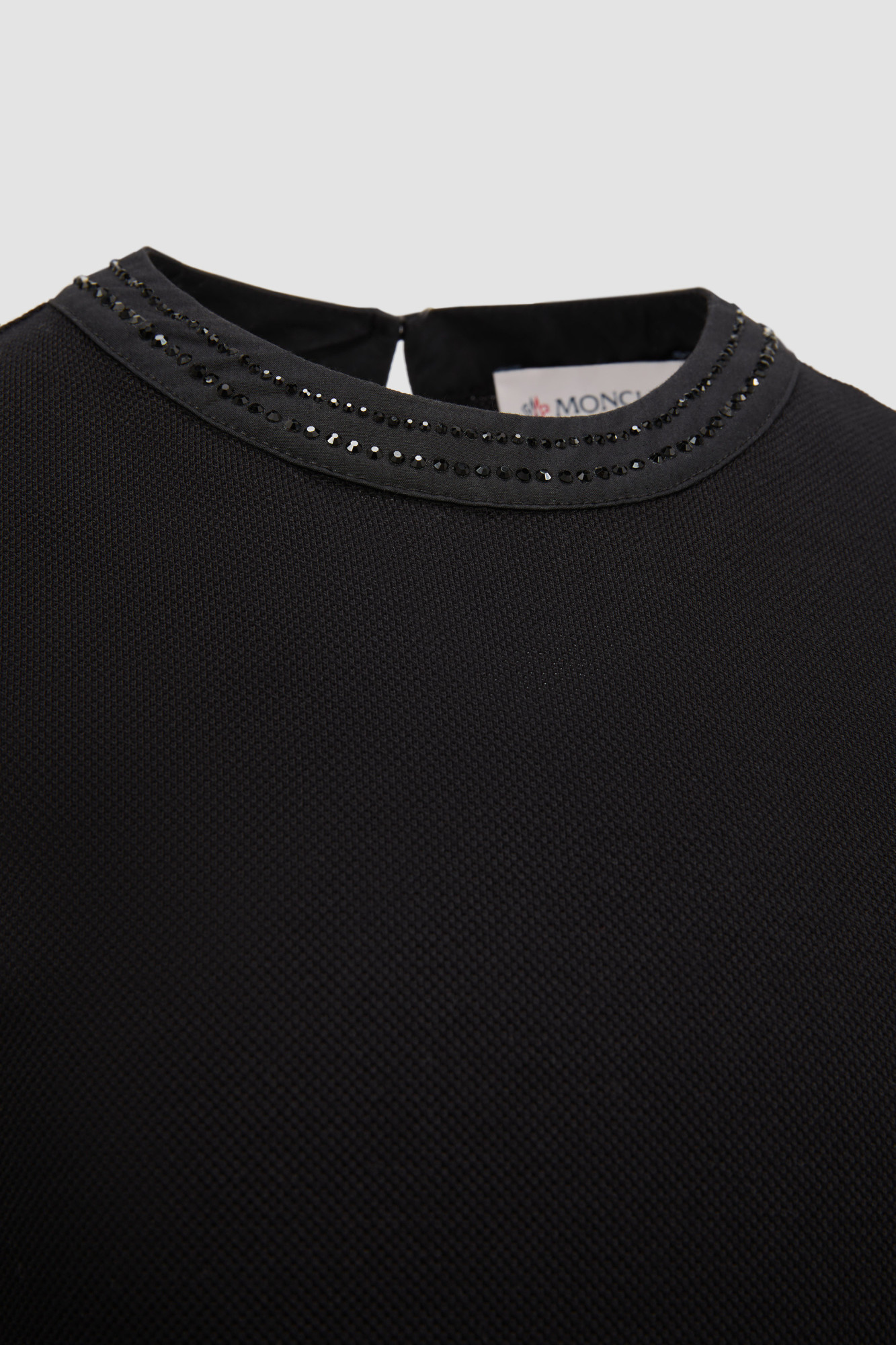 Moncler Short Sleeve Dress In Black