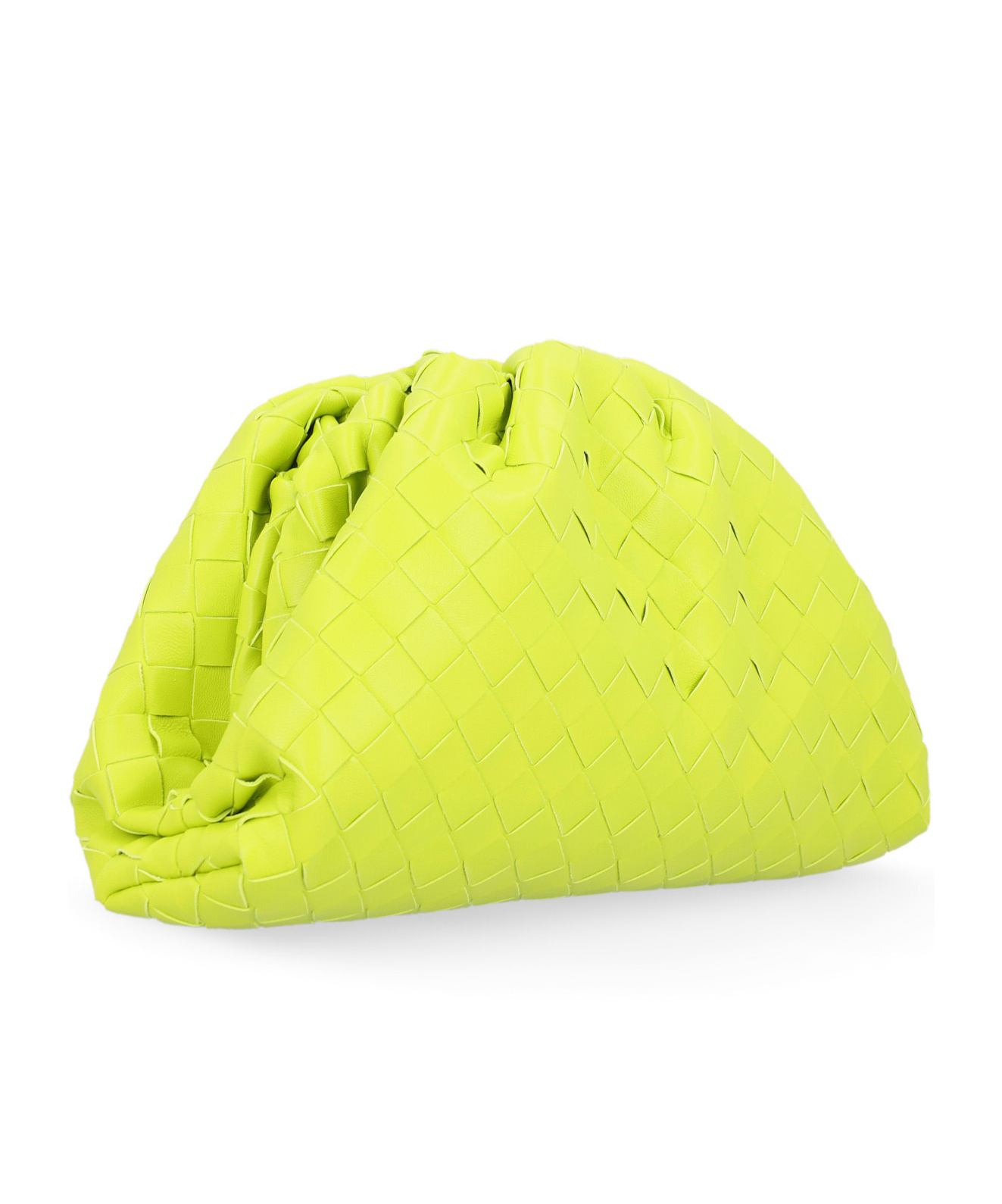 Bottega Veneta Pouch Intrecciato Clutch In Yellow